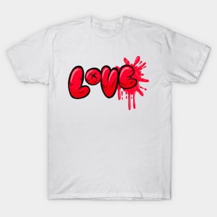 Valentine Love Graffiti Merchandise T-Shirt